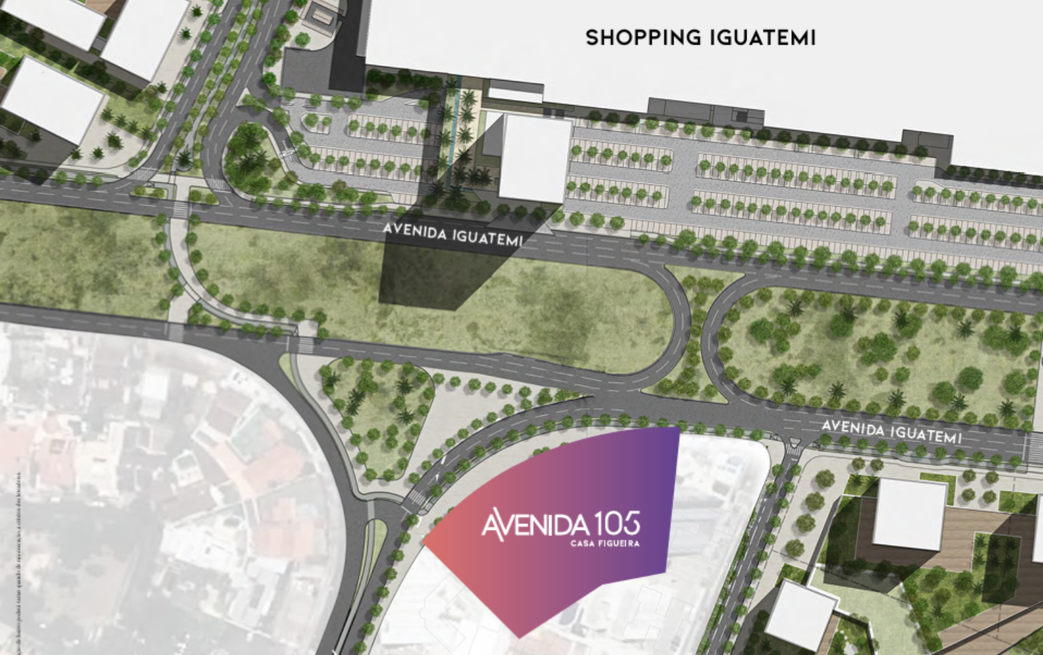 Há 2m de caminhada do Shopping Iguatemi, é possível chegar ao seu destino de bicicleta ou, simplesmente, caminhando.